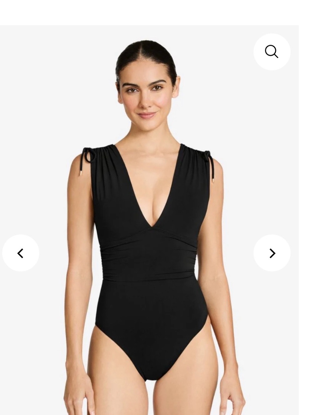 Robin Piccone Aubrey V Plunge One Piece Swimsuit- GREEN